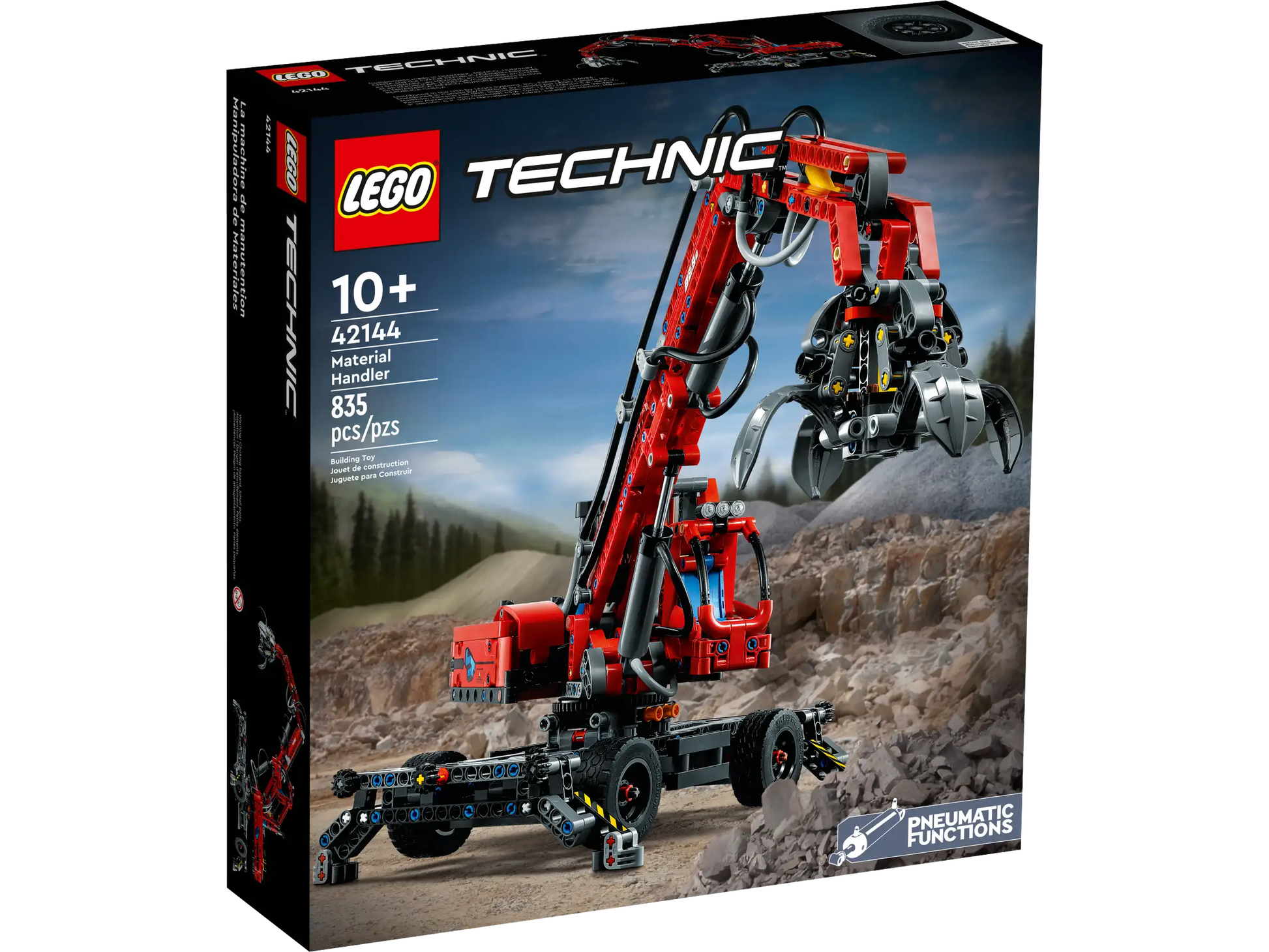 roter LEGO Technic Umschlagbagger