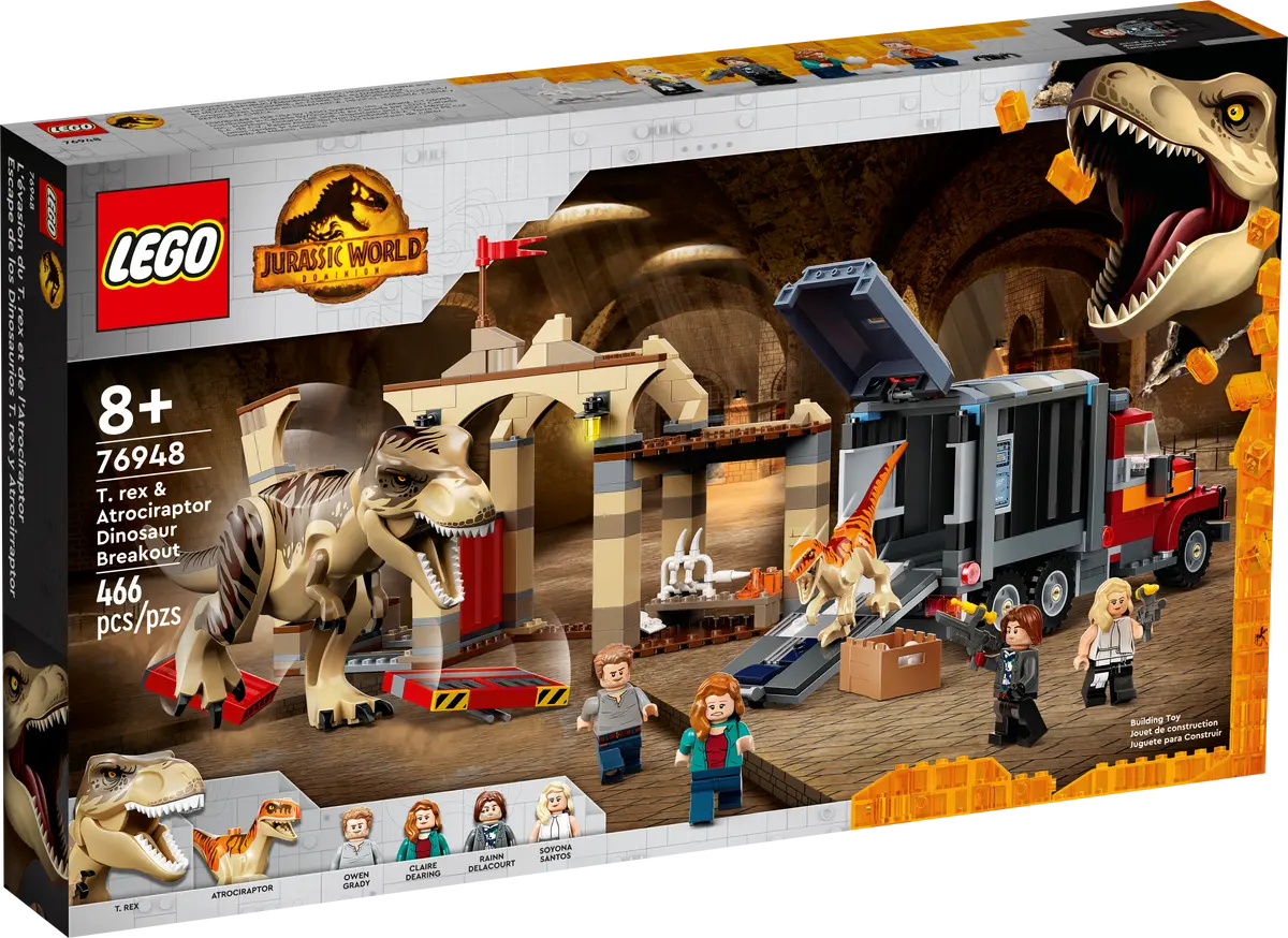 LEGO Jurassic World T.Rex & Atrociraptor: Dinosaurier-Ausbruch (76948)