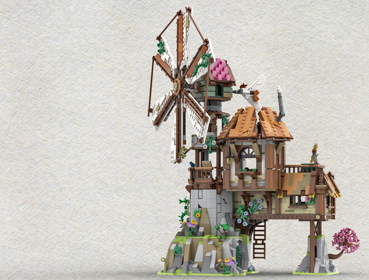 LEGO Bricklink 910003 Windmühle auf dem Berg