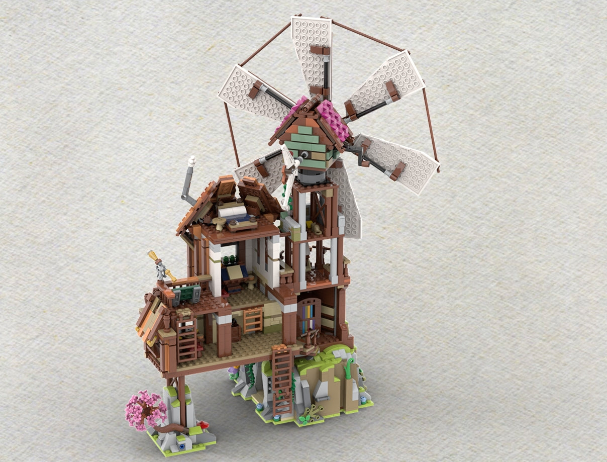 LEGO Bricklink 910003 Windmühle auf dem Berg