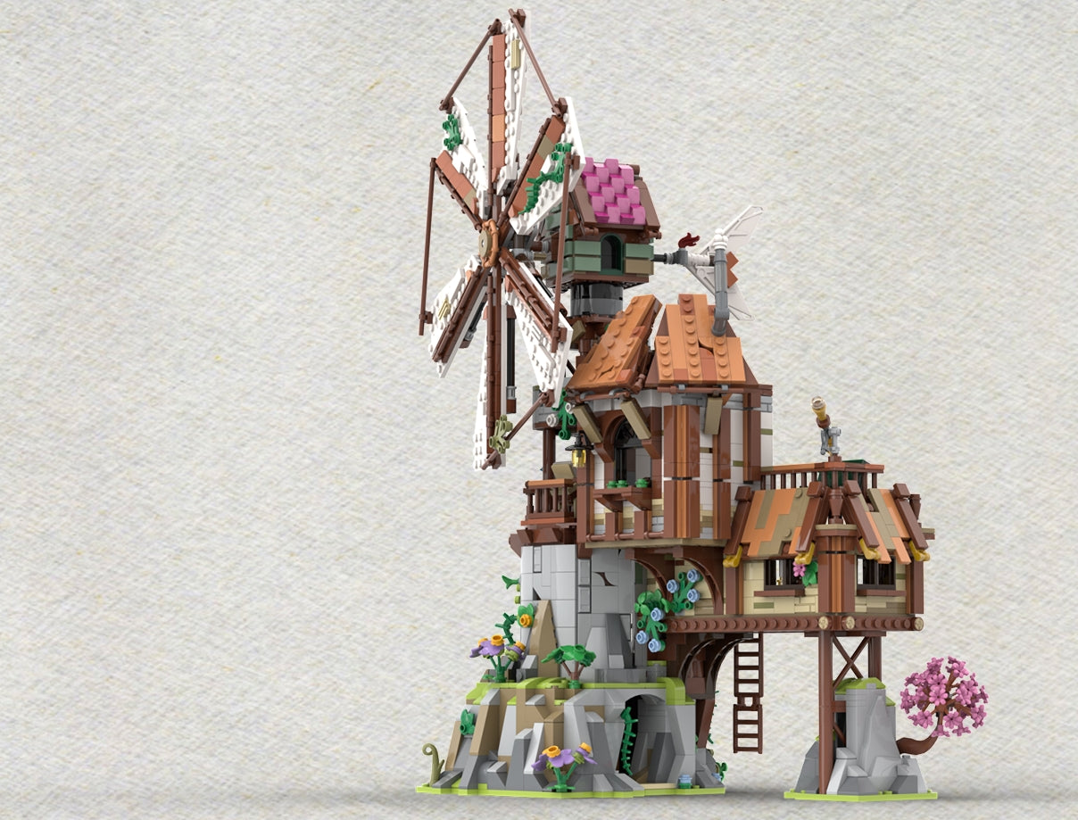 LEGO Bricklink 910003 Windmühle auf dem Berg