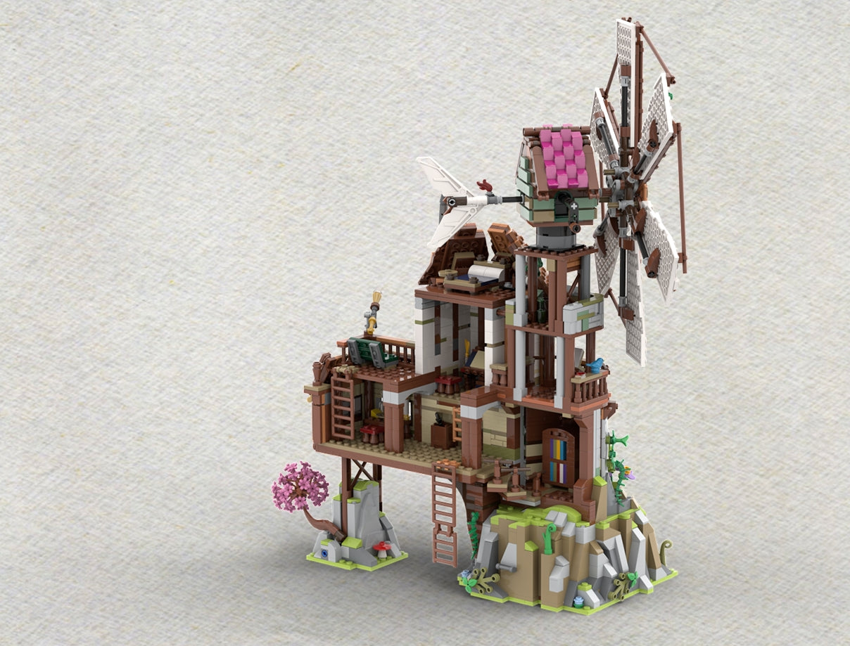LEGO Bricklink 910003 Windmühle auf dem Berg