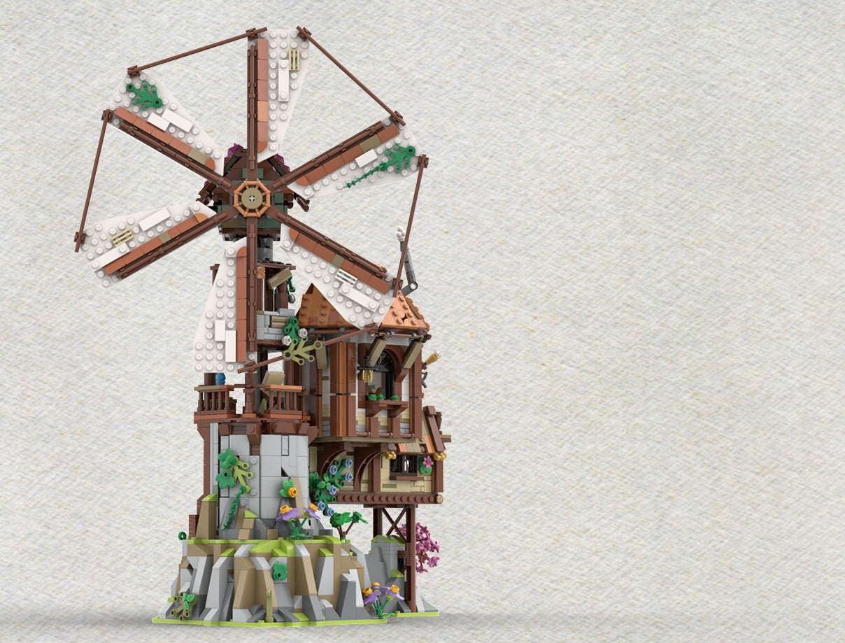 LEGO Bricklink 910003 Windmühle auf dem Berg