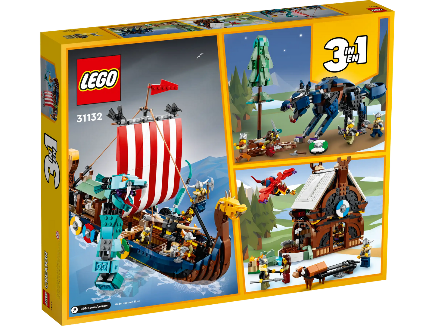 LEGO Creator Wikingerschiff mit Midgardschlange (31132)