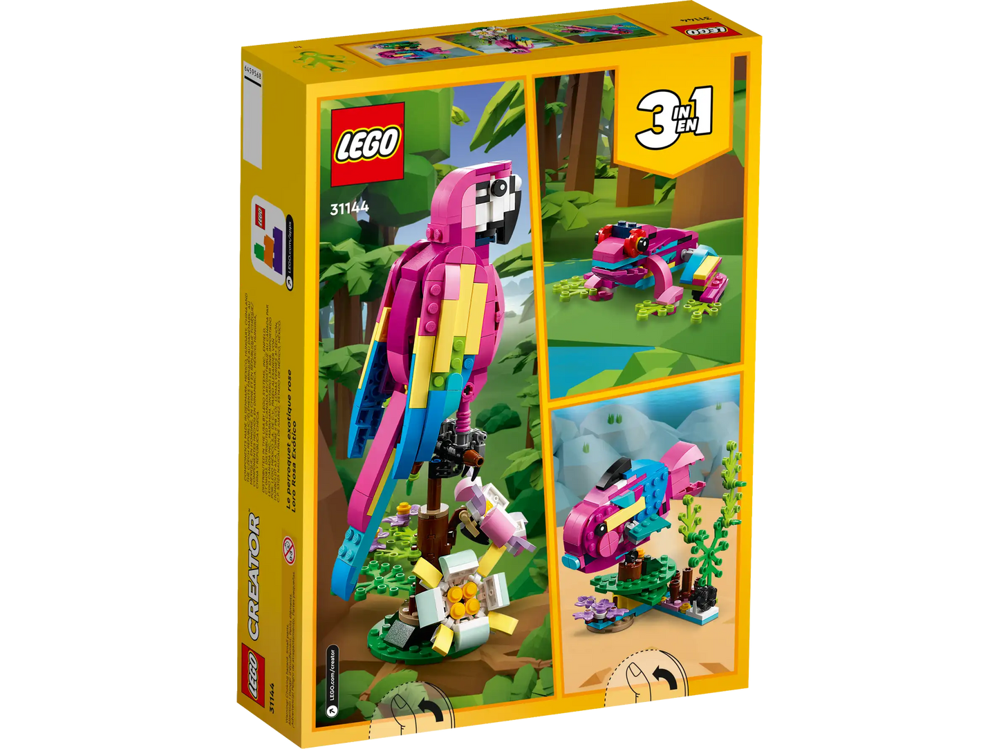 LEGO Creator 3in1 Exotischer pinkfarbener Papagei (31144)