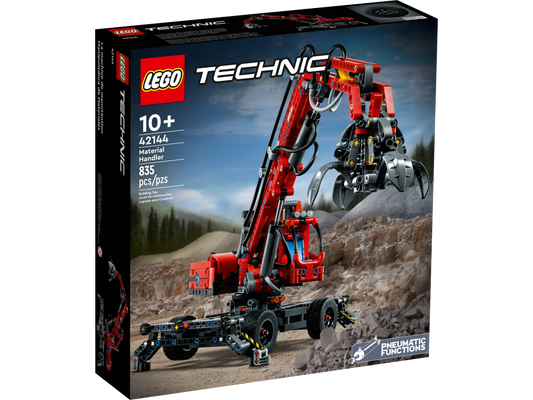 roter LEGO Technic Umschlagbagger
