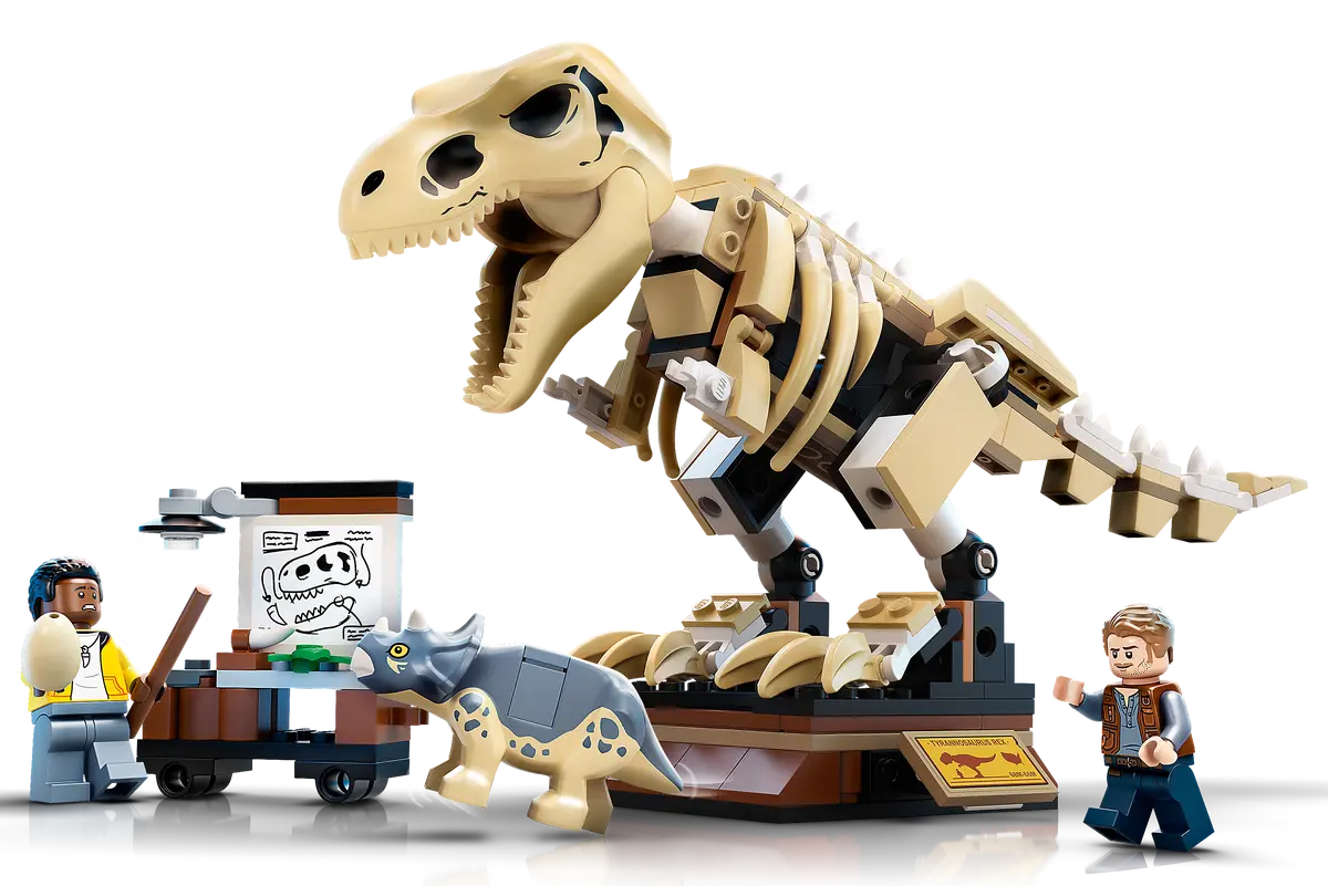 LEGO Jurassic World T.Rex-Skelett in der Fossilienausstellung (76940)