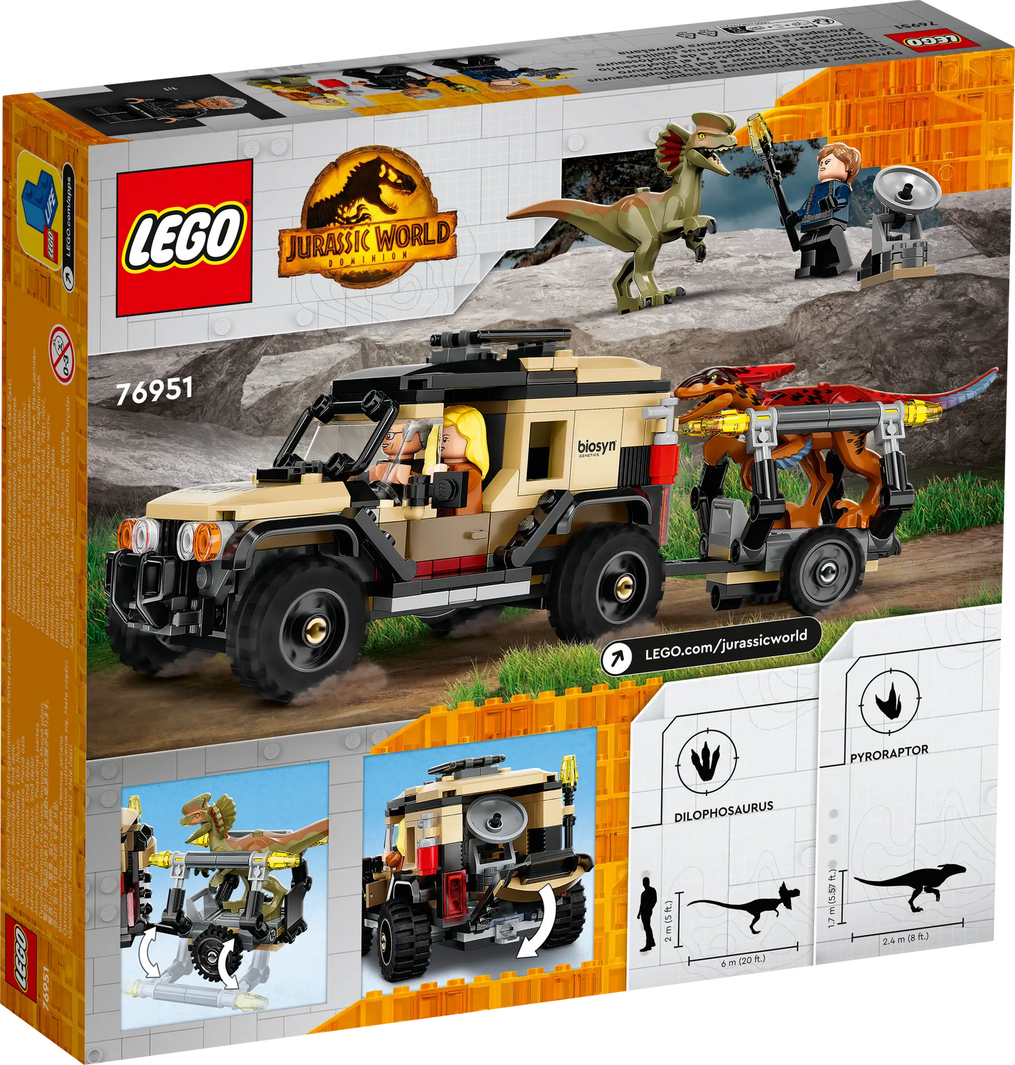 LEGO Jurassic World Pyroraptor & Dilophosaurus Transport (76951)