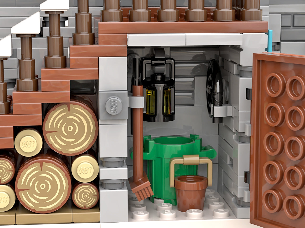 LEGO® Bricklink 910004 Winterliche Almhütte