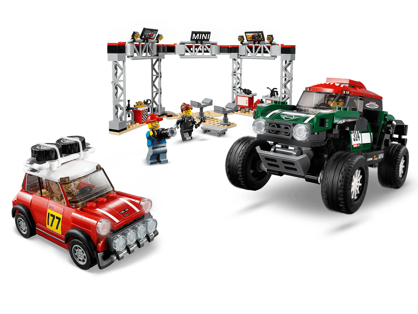 LEGO Speed Champions Rallyeauto 1967 Mini Cooper S und Buggy 2018 Mini John Cooper Works (75894)