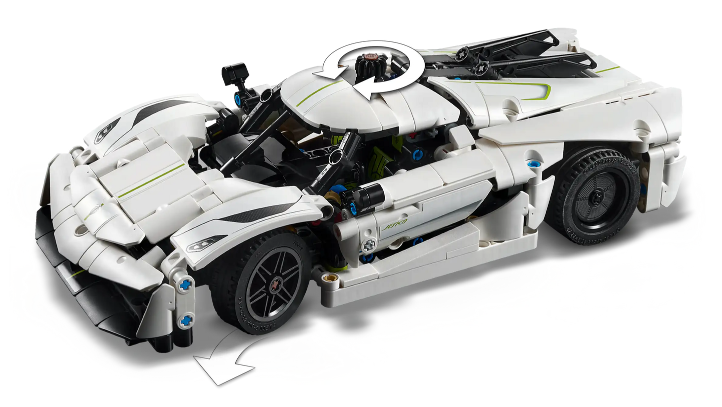 LEGO Technic Koenigsegg Jesko Absolut Supersportwagen in Weiß (42184)
