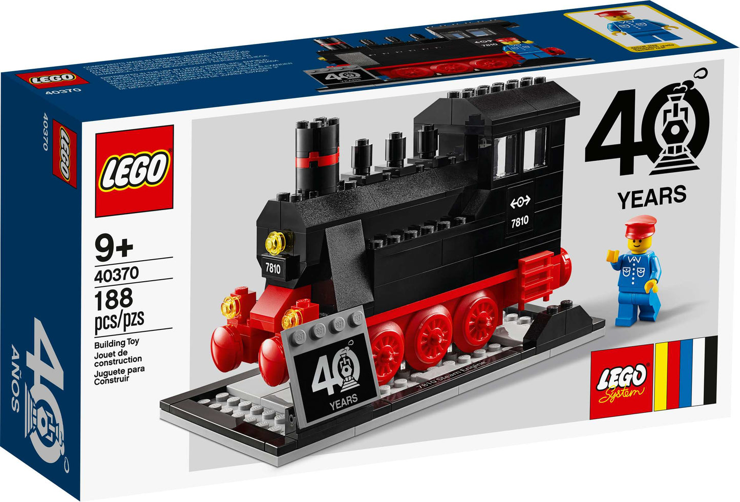 LEGO Dampflok zum 40. Jubiläum von LEGO® Eisenbahn (40370)