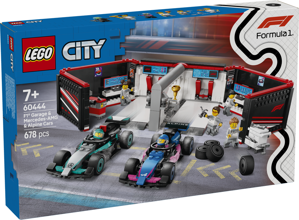 LEGO City F1® Garage mit Mercedes-AMG & Alpine Rennautos (60444)