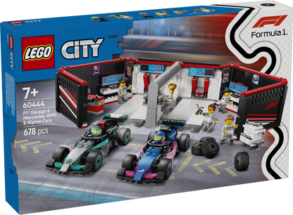 LEGO City F1® Garage mit Mercedes-AMG & Alpine Rennautos (60444)