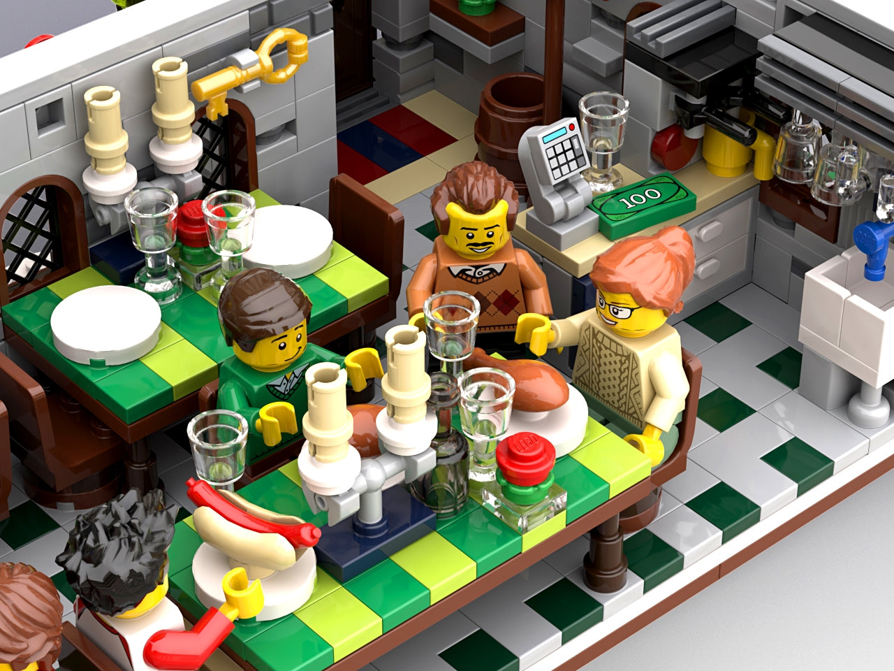 LEGO® Bricklink 910004 Winterliche Almhütte