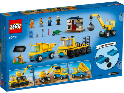 LEGO City Baufahrzeuge und Kran mit Abrissbirne (60391)