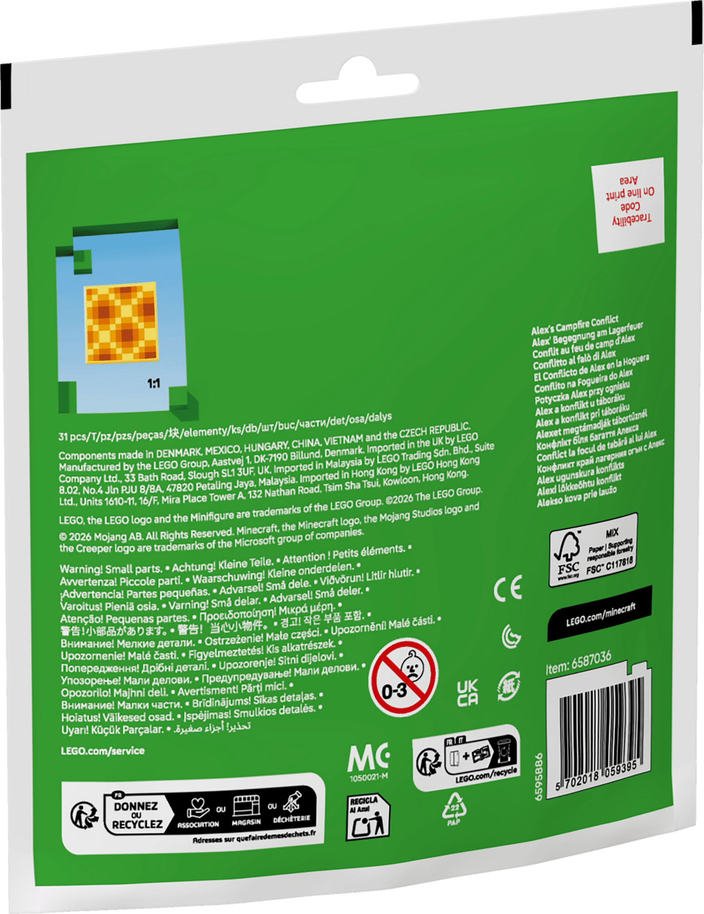 LEGO Minecraft Polybag Alex’ Begegnung am Lagerfeuer (30732)