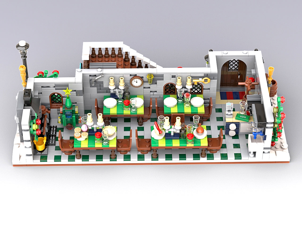 LEGO® Bricklink 910004 Winterliche Almhütte
