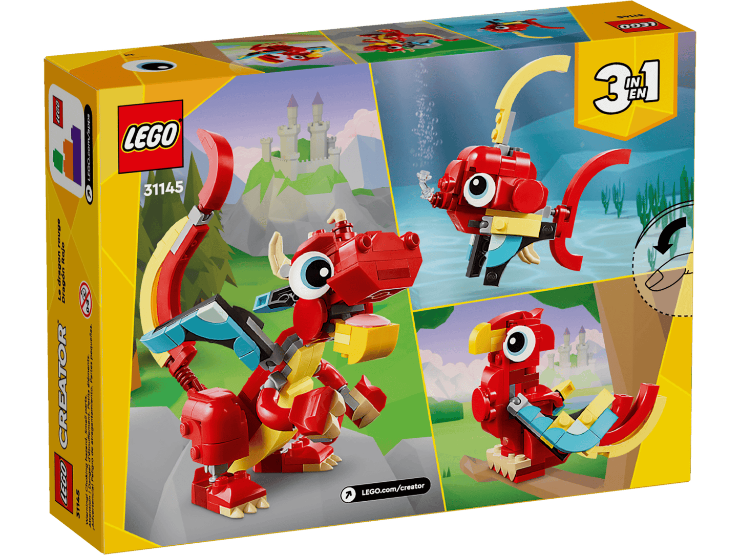 LEGO Creator 3in1 Roter Drache (31145)