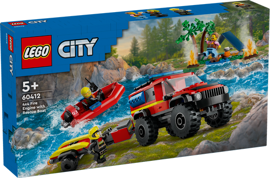 LEGO City Feuerwehrgeländewagen mit Rettungsboot (60412)