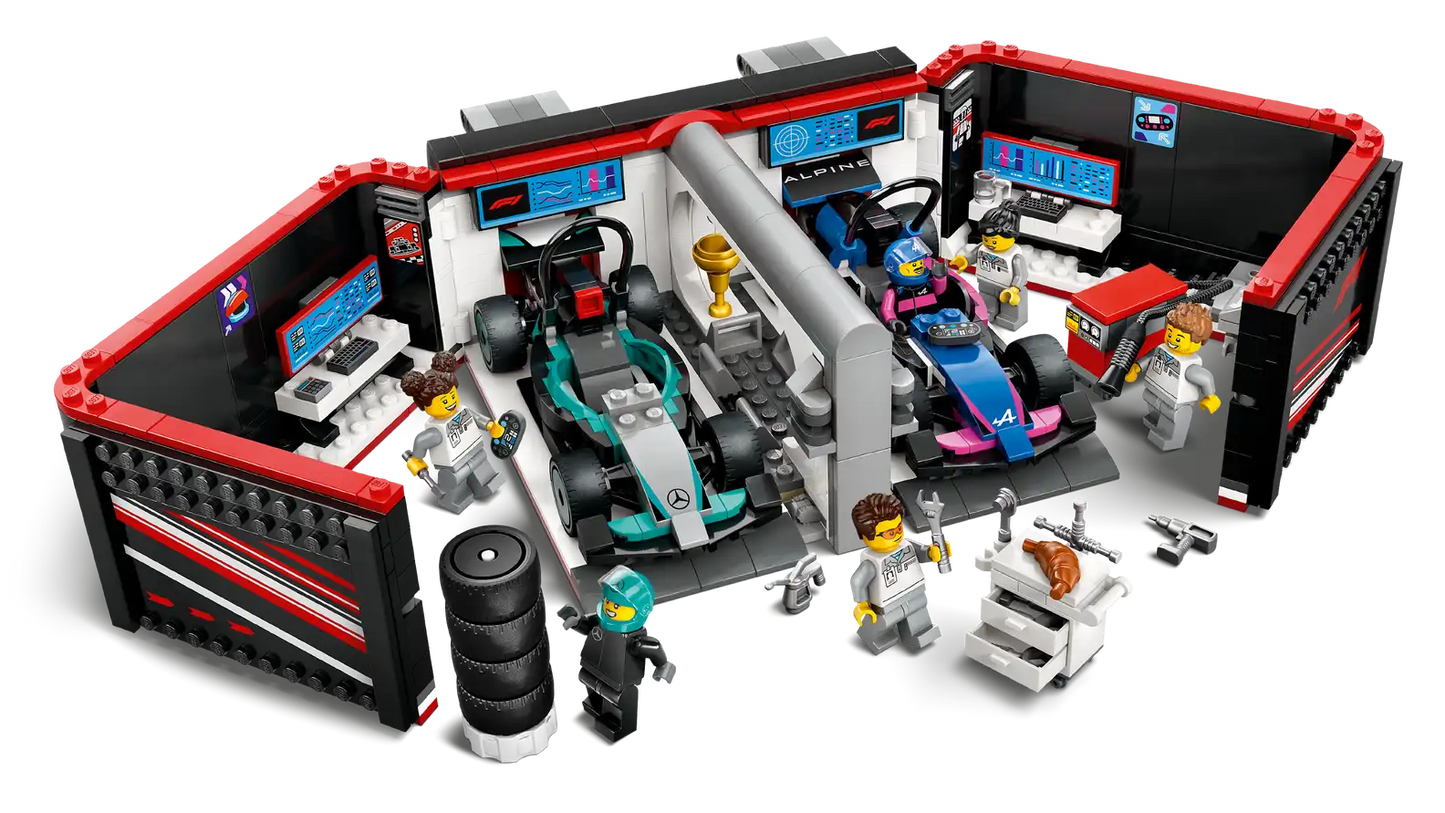 LEGO City F1® Garage mit Mercedes-AMG & Alpine Rennautos (60444)