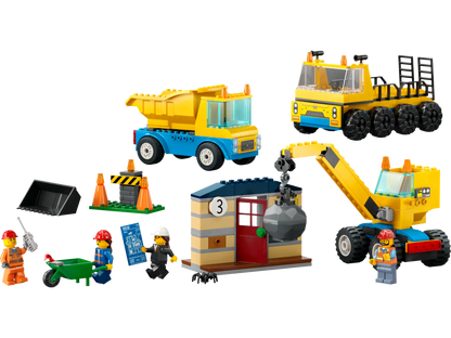 LEGO City Baufahrzeuge und Kran mit Abrissbirne (60391)