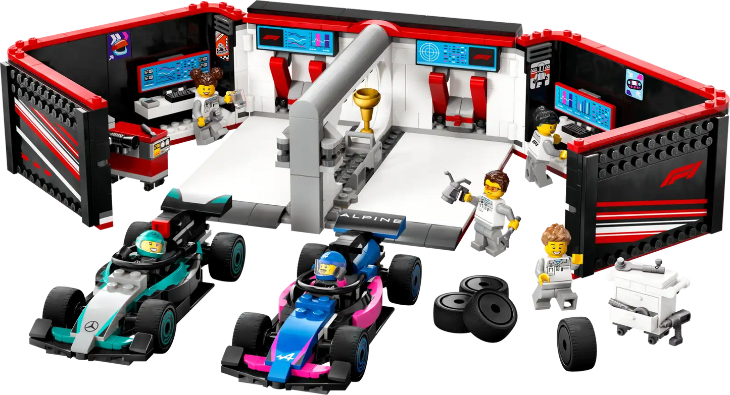 LEGO City F1® Garage mit Mercedes-AMG & Alpine Rennautos (60444)