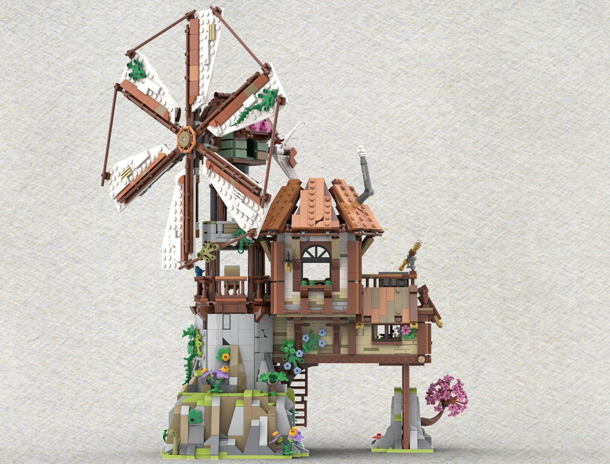 LEGO Bricklink 910003 Windmühle auf dem Berg