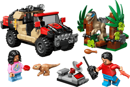 LEGO Jurassic World Raptor: Verfolgungsjagd mit dem Geländewagen (76972)