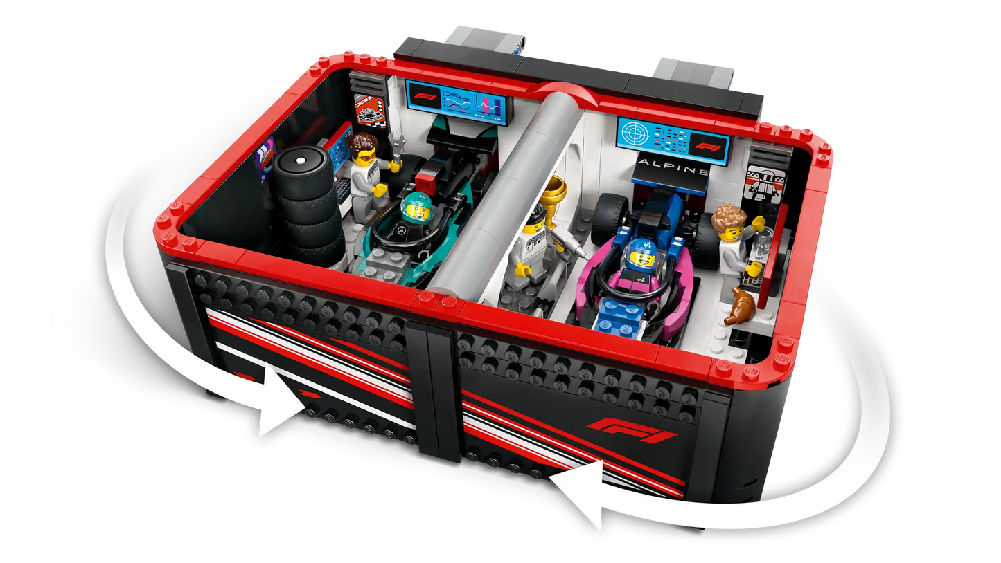 LEGO City F1® Garage mit Mercedes-AMG & Alpine Rennautos (60444)