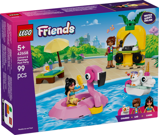 LEGO Friends Poolparty mit Einhorn und Flamingo (42658)