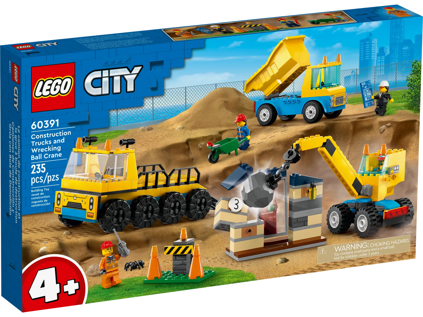 LEGO City Baufahrzeuge und Kran mit Abrissbirne (60391)