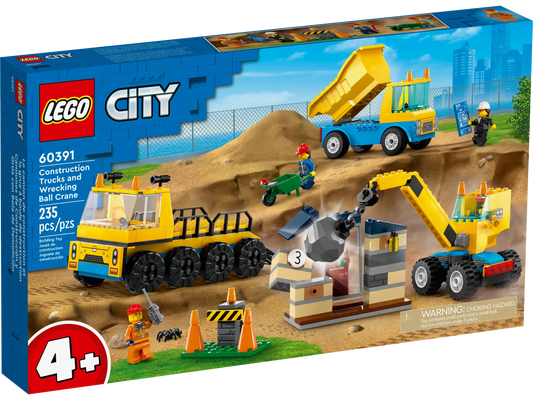 LEGO City Baufahrzeuge und Kran mit Abrissbirne (60391)