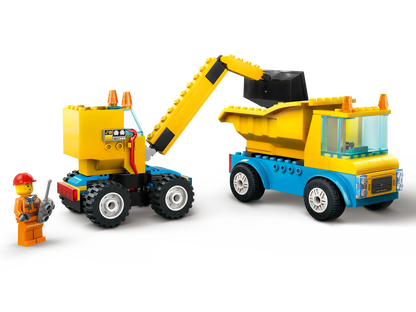LEGO City Baufahrzeuge und Kran mit Abrissbirne (60391)