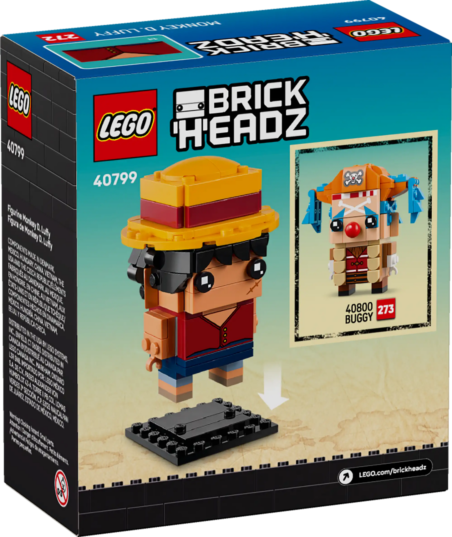 LEGO BrickHeadz ONE PIECE Monkey D. Luffy Figur (40799)