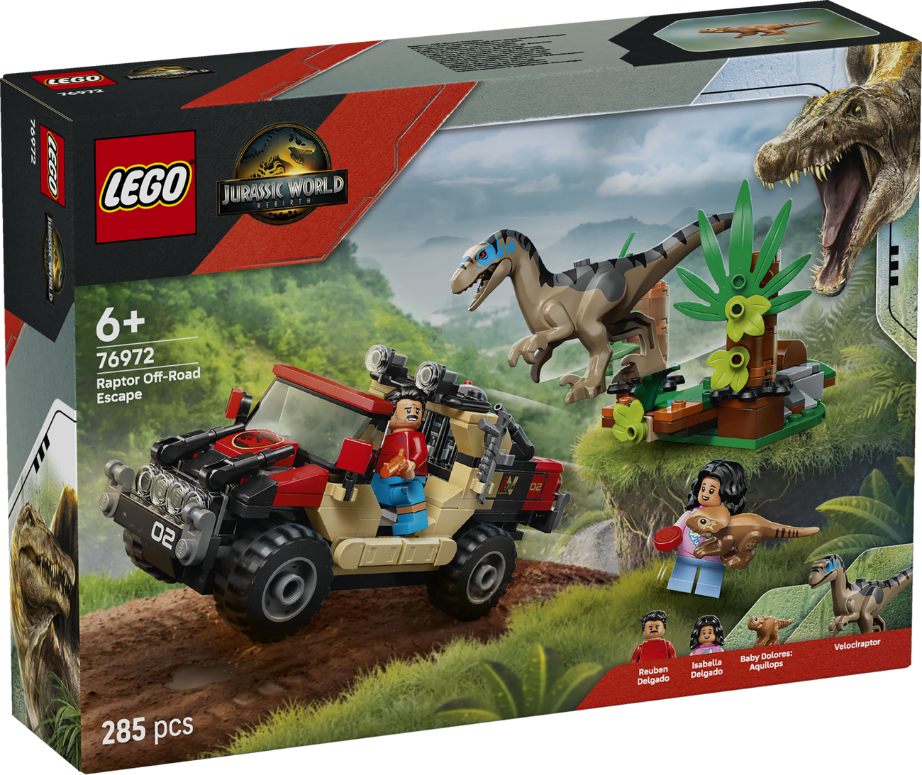 LEGO Jurassic World Raptor: Verfolgungsjagd mit dem Geländewagen (76972)