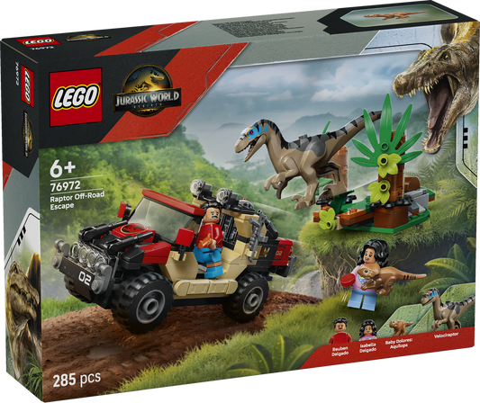 LEGO Jurassic World Raptor: Verfolgungsjagd mit dem Geländewagen (76972)
