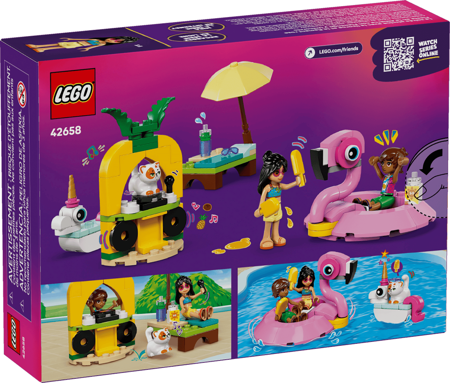 LEGO Friends Poolparty mit Einhorn und Flamingo (42658)
