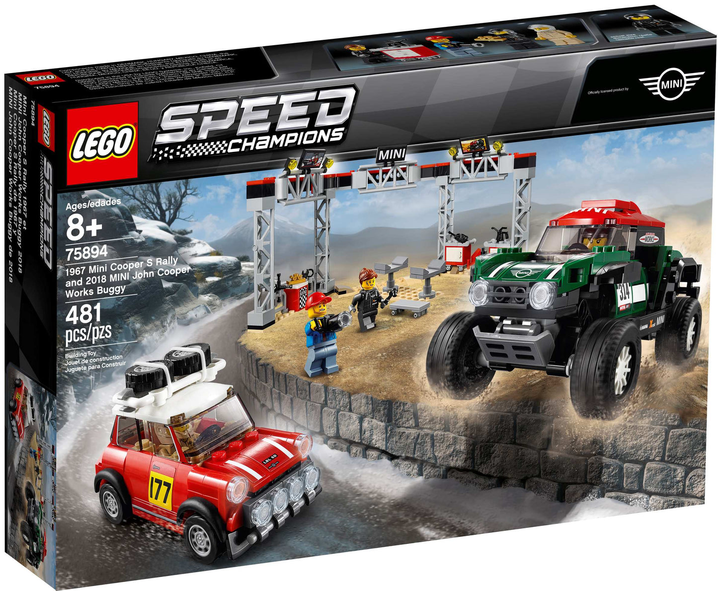 LEGO Speed Champions Rallyeauto 1967 Mini Cooper S und Buggy 2018 Mini John Cooper Works (75894)